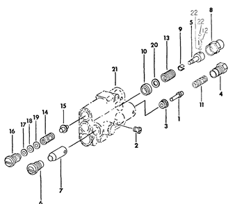 Control Valve Diagram and Parts List for CUB185  Cub Cadet Lawn Tractor